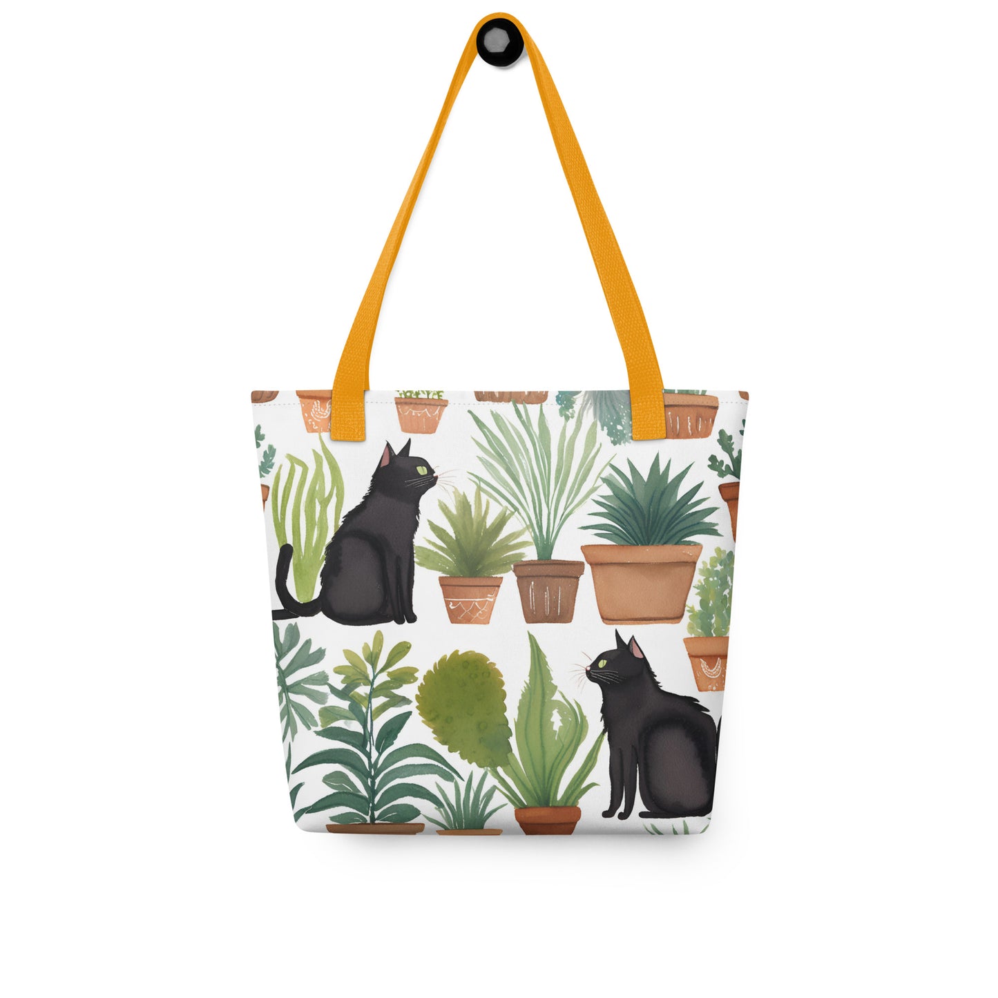 Cats and Plant Lovers Canvas Tote Bag