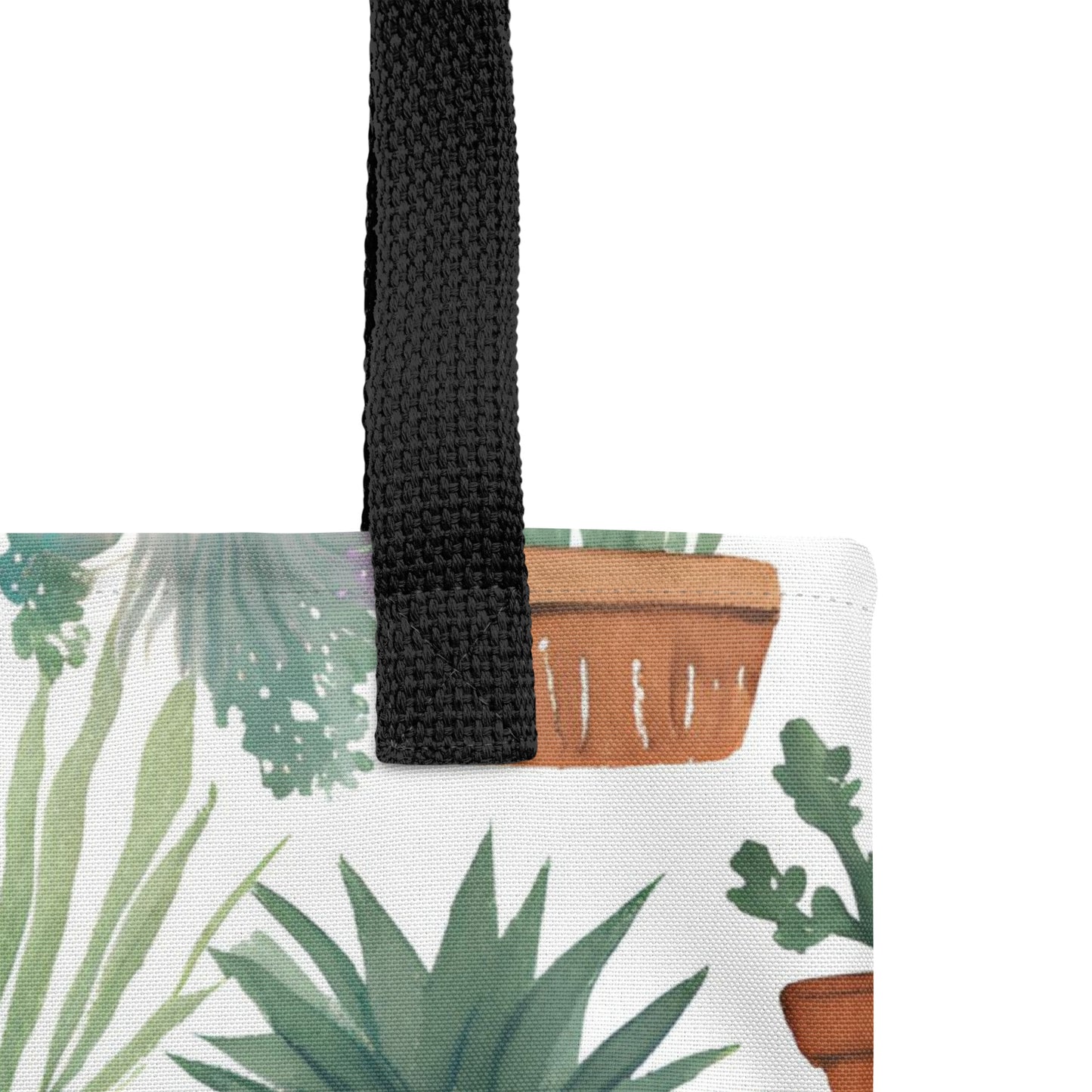 Cats and Plant Lovers Canvas Tote Bag